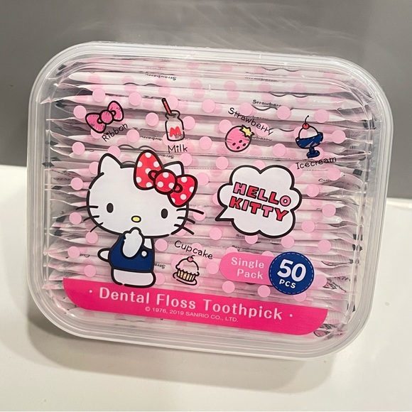 Hello Kitty Other - 🩷 Hello Kitty dental flosser toothpick individual single pack travel floss pick
